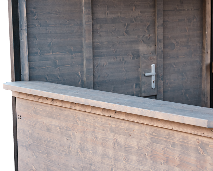 Seitenwand Theke, Cabana Eventbox